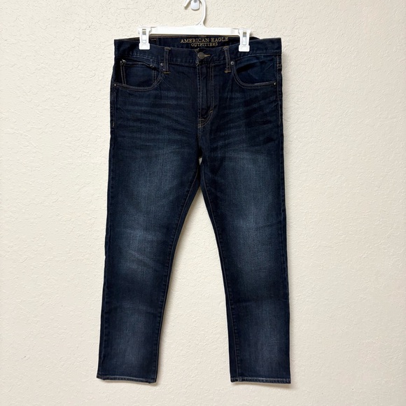 American Eagle Slim Denim Blue Jeans Men’s Size 34x30 - Picture 1 of 6